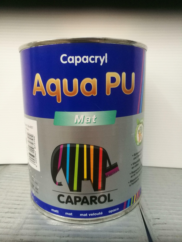 CAPAROL CAPACRYL AQUA PU MATT BASE 1/W 0,96 LITRI SMALTO BIANCO OPACO