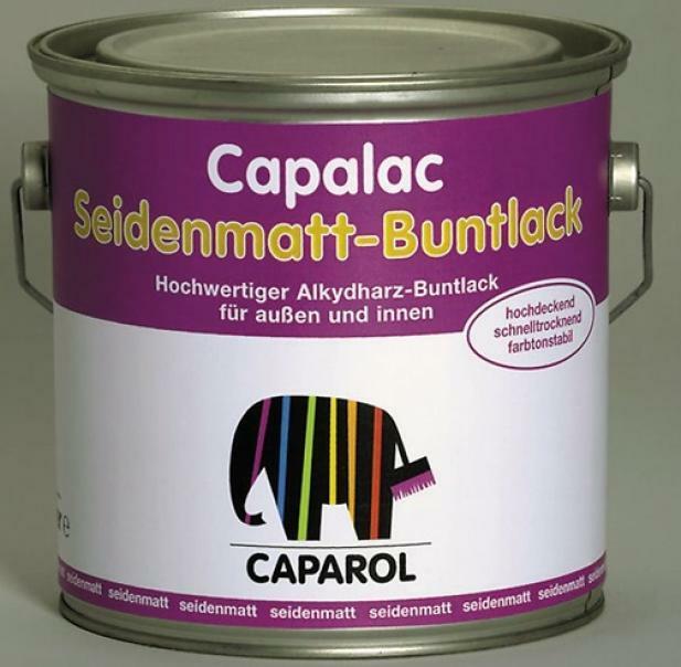 CAPAROL CAPALAC SEIDENMATT-BUNTLACK BIANCO 0,75 LITRI SMALTO SINTETICO ALTA QUALITA' PER FERRO E LEGNO FINITURA SATINATA