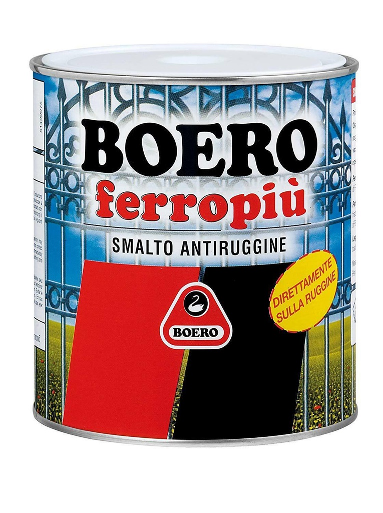 BOERO FERROPIU GRIGIO CHIARO GR.GROSSA 2,5 LITRI SMALTO ANTICORROSIVO PER ESTERNI ED INTERNI. DONA UN EFFETTO ANTICHIZZATO GRANA GROSSA