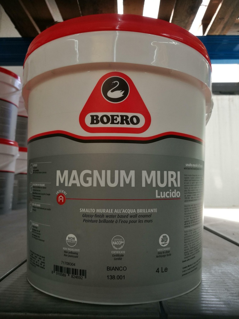BOERO MAGNUM MURI LUCIDO BIANCO SMALTO PER MURI ALL’ACQUA 4 LITRI