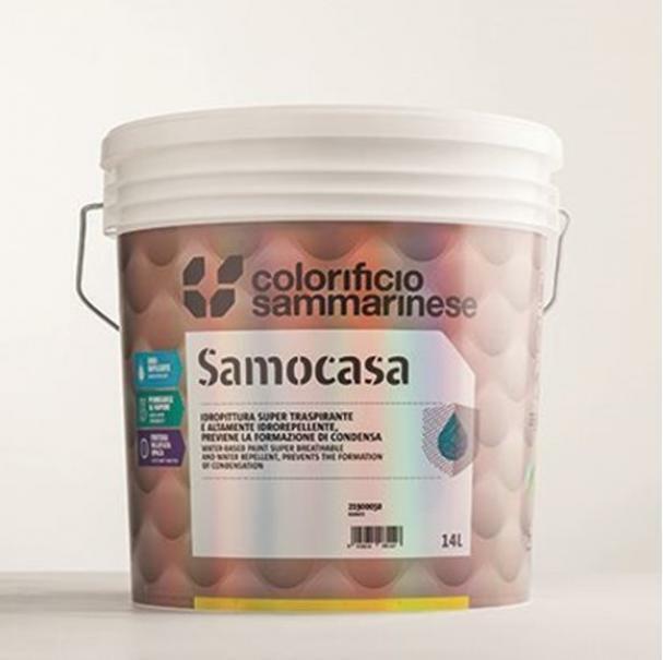SAMMARINESE SAMOCASA NERO 14 LT IDROPITTURA ALTAMENTE IDROREPELLENTE, TRASPIRANTE, PERMEABILE AL VAPORE E RESISTENTE AGLI ALCALI