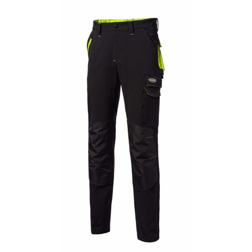 PANTALONE CICLONE 5 COLORE NERO/GIALLO TG. L COD.CICLONE5-L