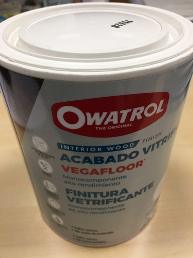 [BUL000299] VEGAFLOOR SATINATO FINITURA VETRIFICANTE PROTETTIVA ALL'ACQUA PER PARQUET E PAVIMENTI IN LEGNO ALTE PRESTAZIONI 1 LT COD.W117