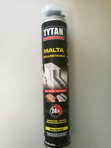 [SEL000055] TYTAN PROFESSIONAL MALTA POLIURETANICA PER PISTOLA 880 ML PER LA COSTRUZIONE DI MURATURA