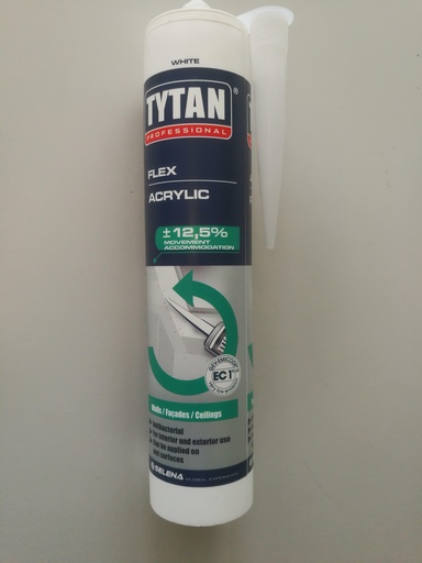 [SEL000018] TYTAN PROFESSIONAL SILICONE ACRILICO FLESSIBILE BIANCO 300 ML
