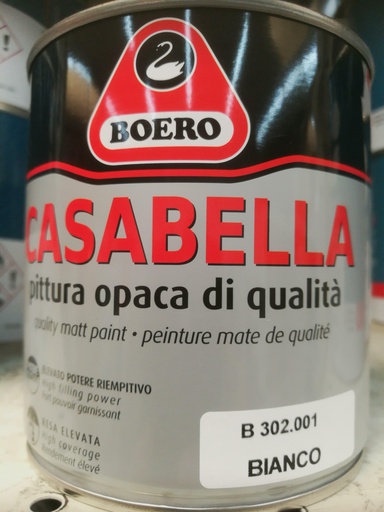 [BOE000381] BOERO CASABELLA BIANCO 0,5 LT PITTURA DI FONDO E FINITURA PER IL LEGNO