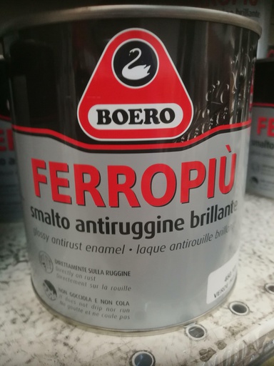 [BOE000027] BOERO FERROPIU ROSSO BORGOGNA 2.5 LITRI SMALTO PER FERRO E LEGNO