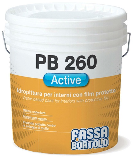 [FAS000099] PB 260 ACTIVE PITTURA ANTIMUFFA BIANCO 14 LT COD.26001000Z