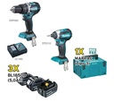 MAKITA KIT DHP484+DTD153+MACPAC+3BATT.5 AH COD.DLX2180TJ1